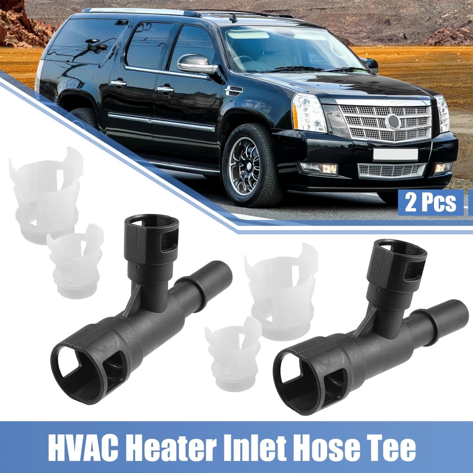 Heater Hose Connector 2 Pcs Replacement for Cadillac Chevrolet GMC (2000–2010)