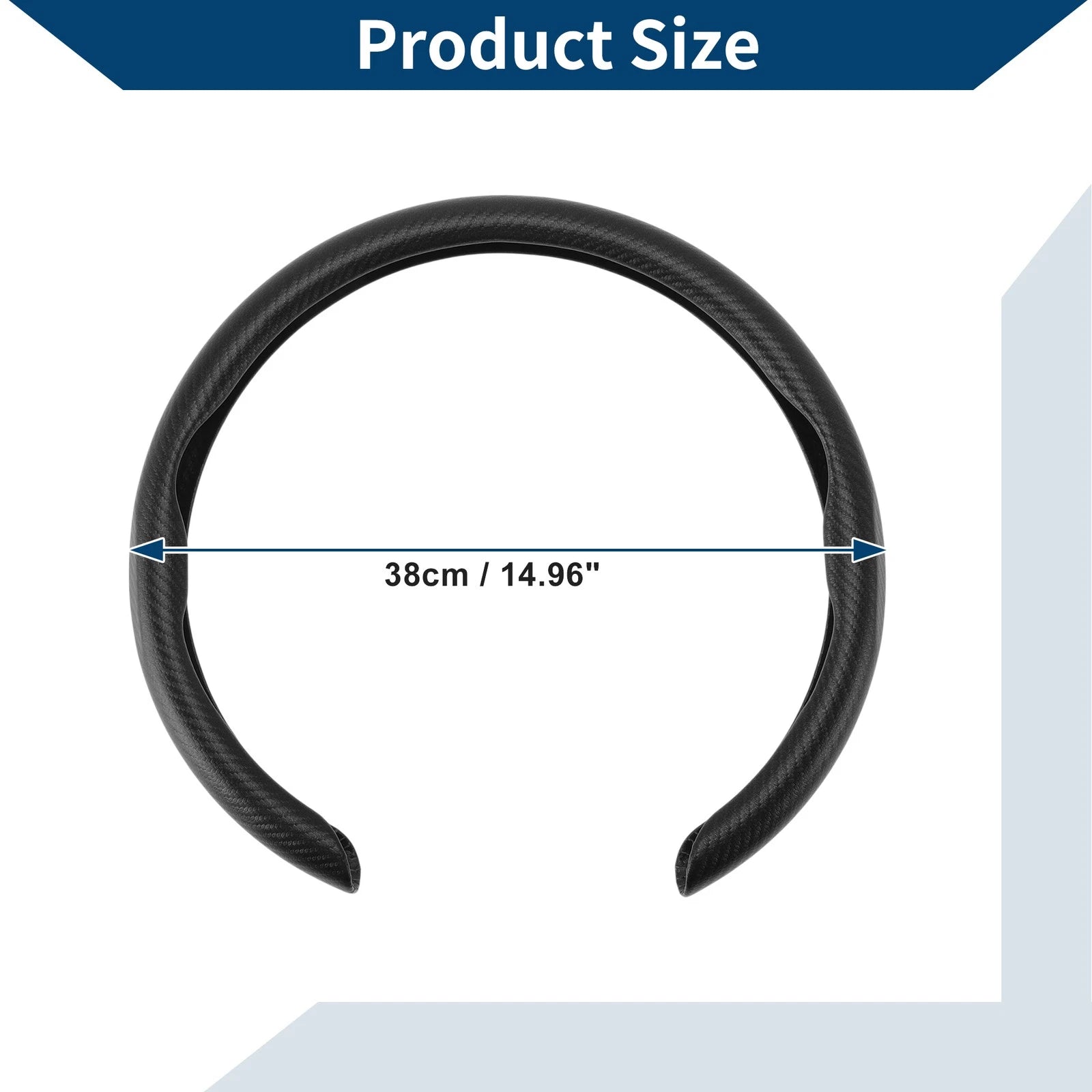 Rubber Steering Wheel Cover for Universal Fit (14.96")