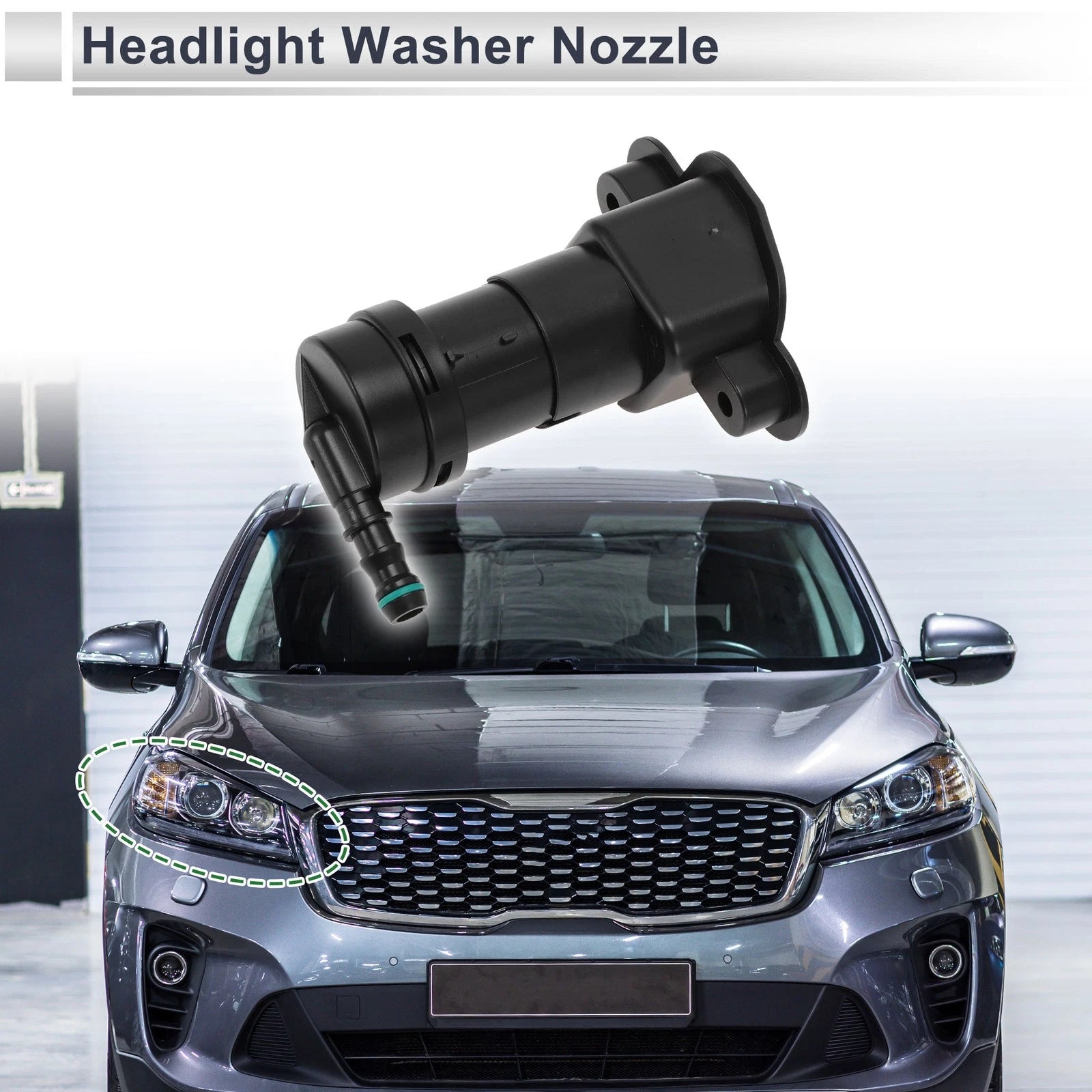 Front Passenger Side Headlight Washer Nozzle for Audi A4 (2005–2008)
