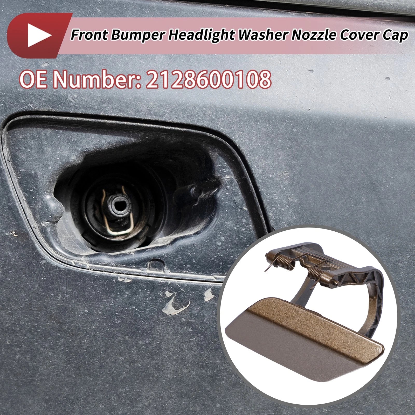 Front Left Headlight Washer Nozzle Cover Cap for Mercedes-Benz (W166) (2012–2015)