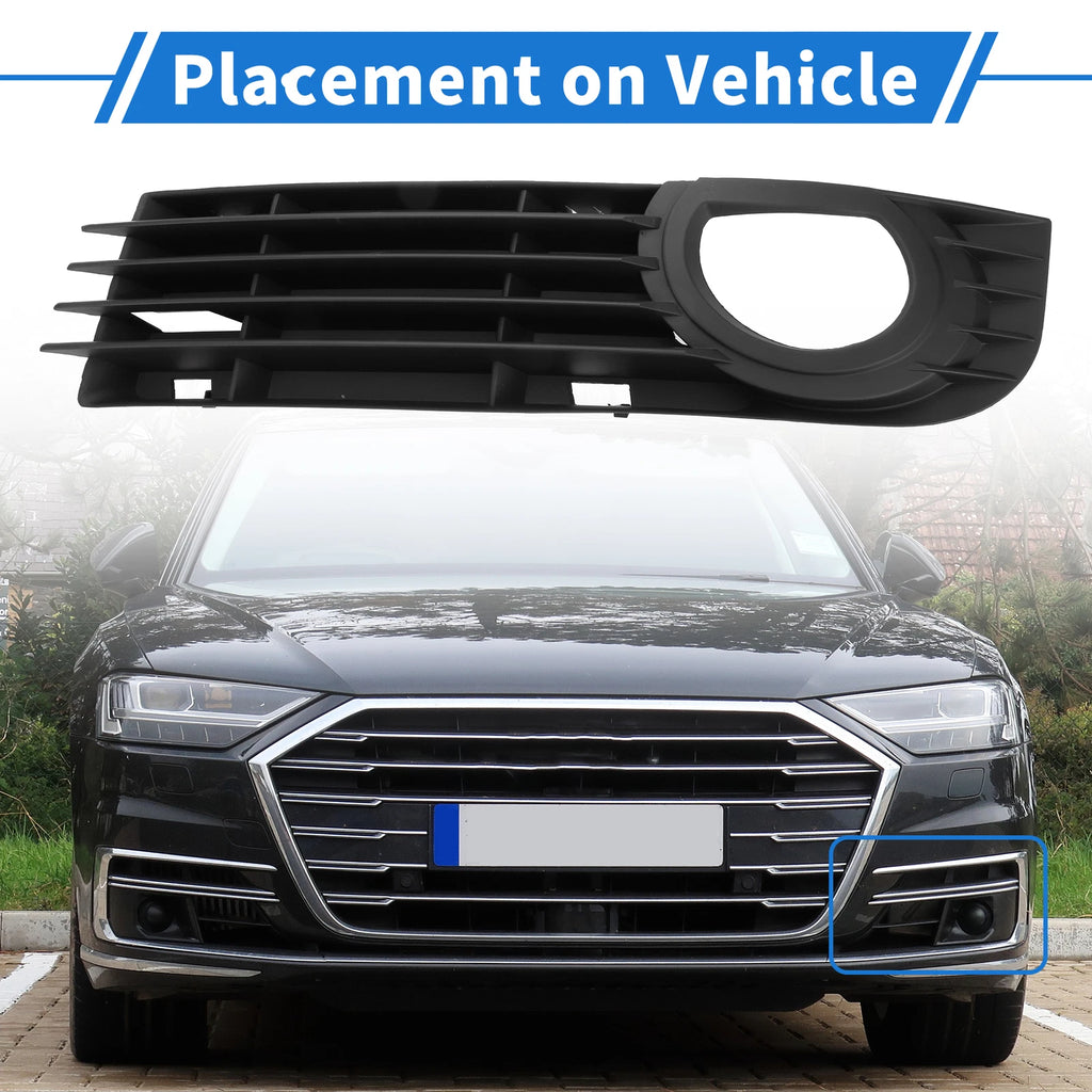 1pc Fog Light Grill for Audi A8 D3 (2005–2007) No. 4E0807681AD ABS