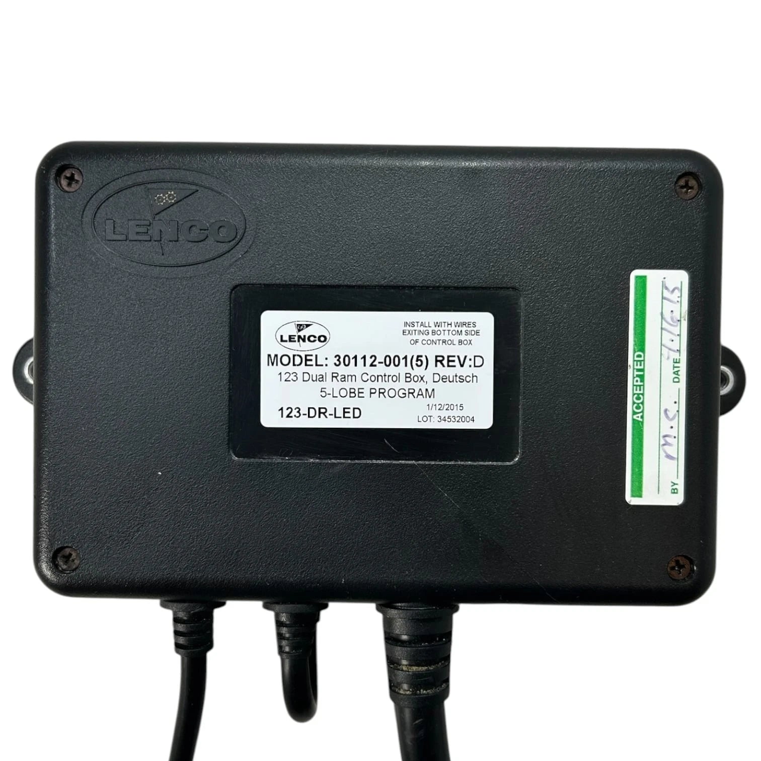 Dual Ram Control Box for Lenco 123 (30112-001, 123-DR-LED)