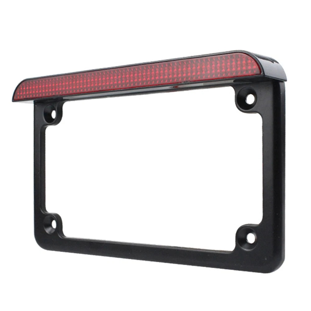 Motorcycle License Plate Frame with LED Light for Motorcycle