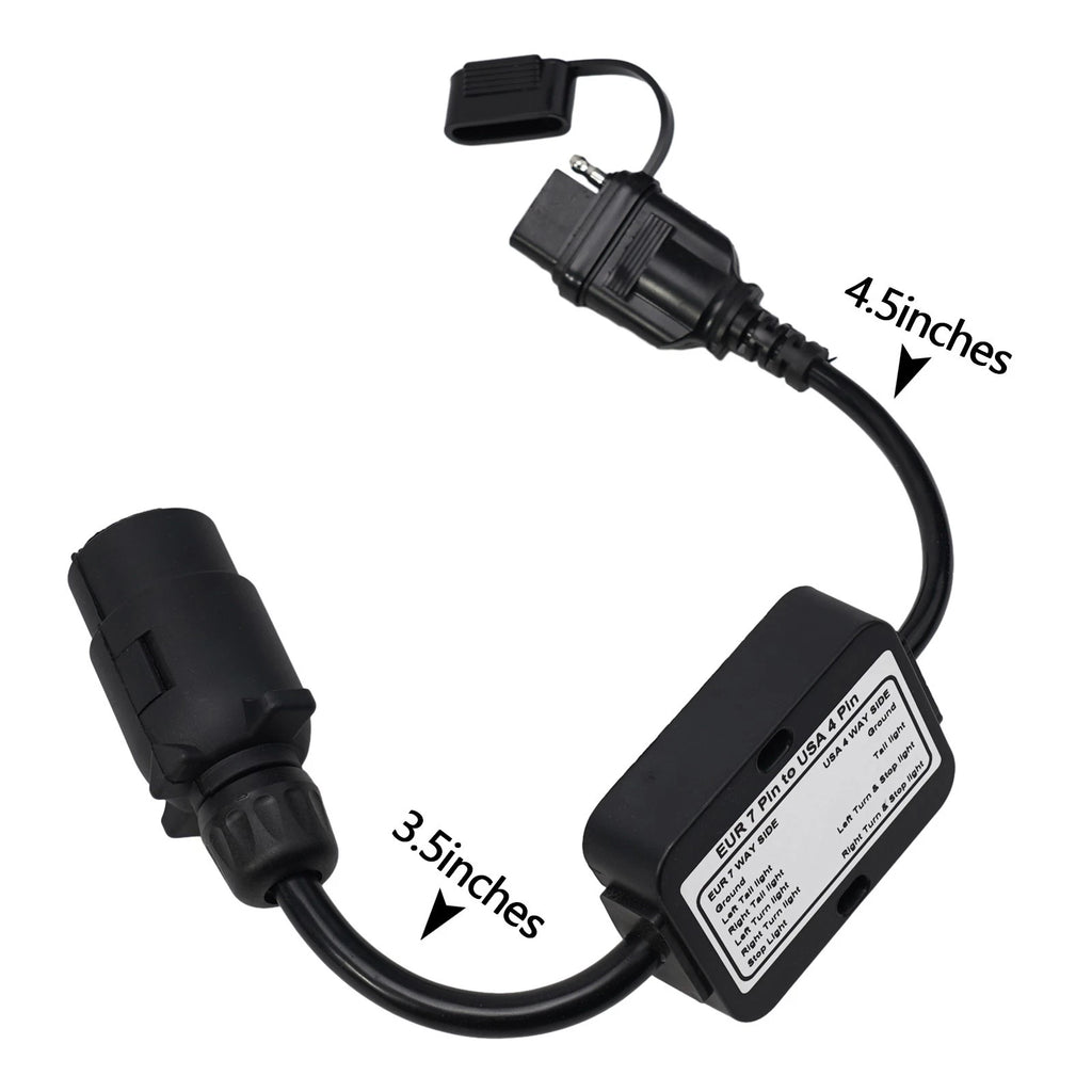 7-Pin Round Trailer Light Converter for