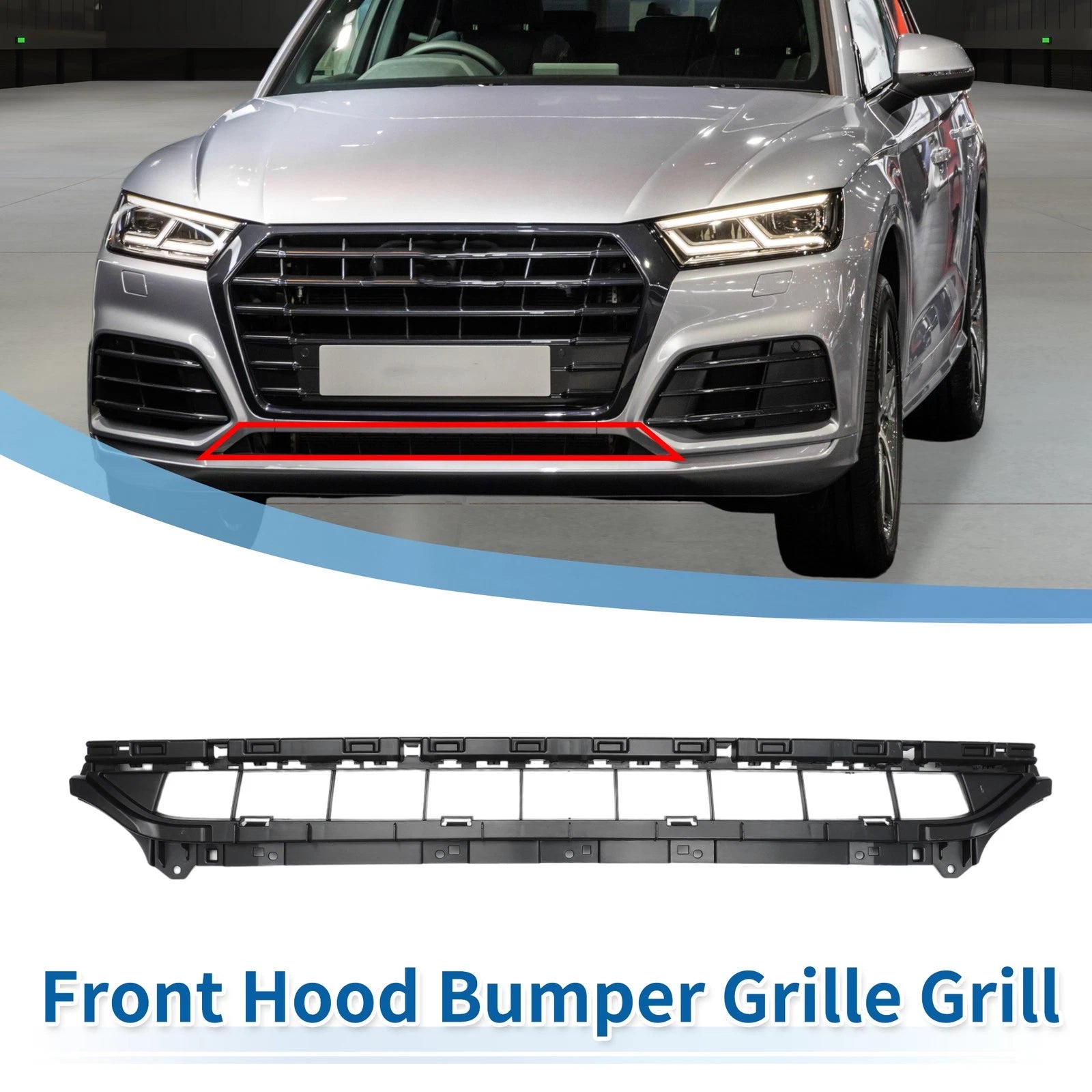 Front Lower Bumper Grille Grill Replacement for Audi Q5L (2018–2020)