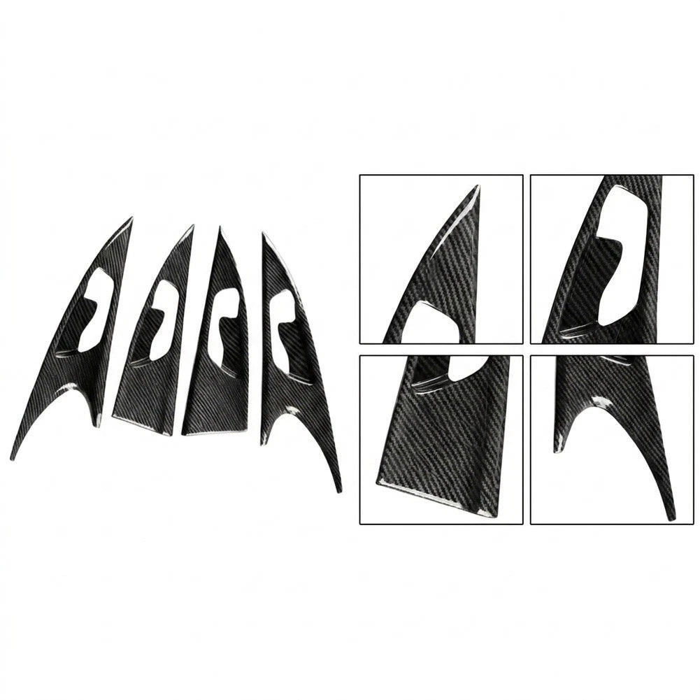 Carbon Fiber Door Decals for