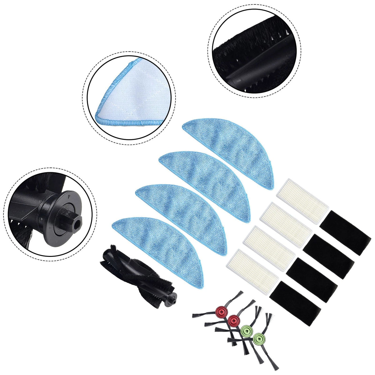 Filter Side Brushes for Conga Eternal Max (Replacement Kit)
