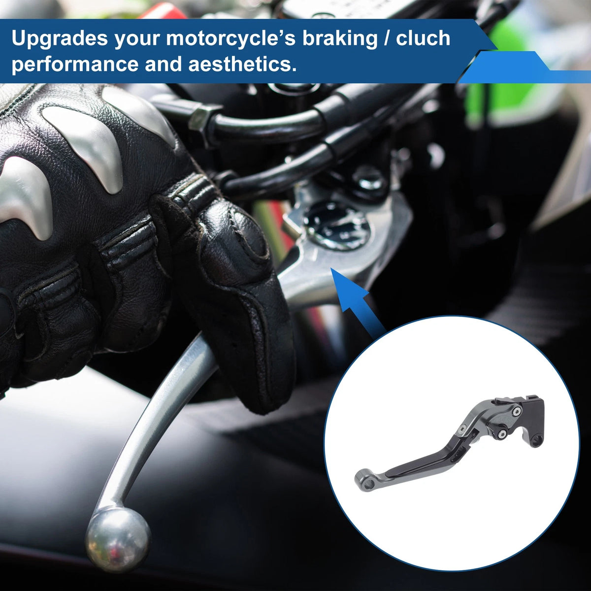 Adjustable Brake Clutch Lever for Yamaha YZF R1 (2002–2023) - Titanium Head Black Handle