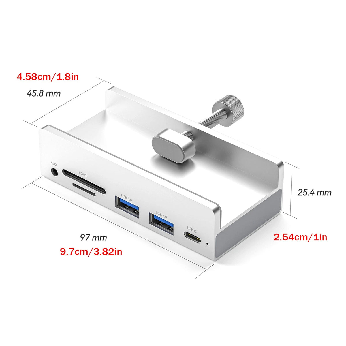 6-Port USB 3.0 Hub Splitter for PC Mac Laptop Desktop