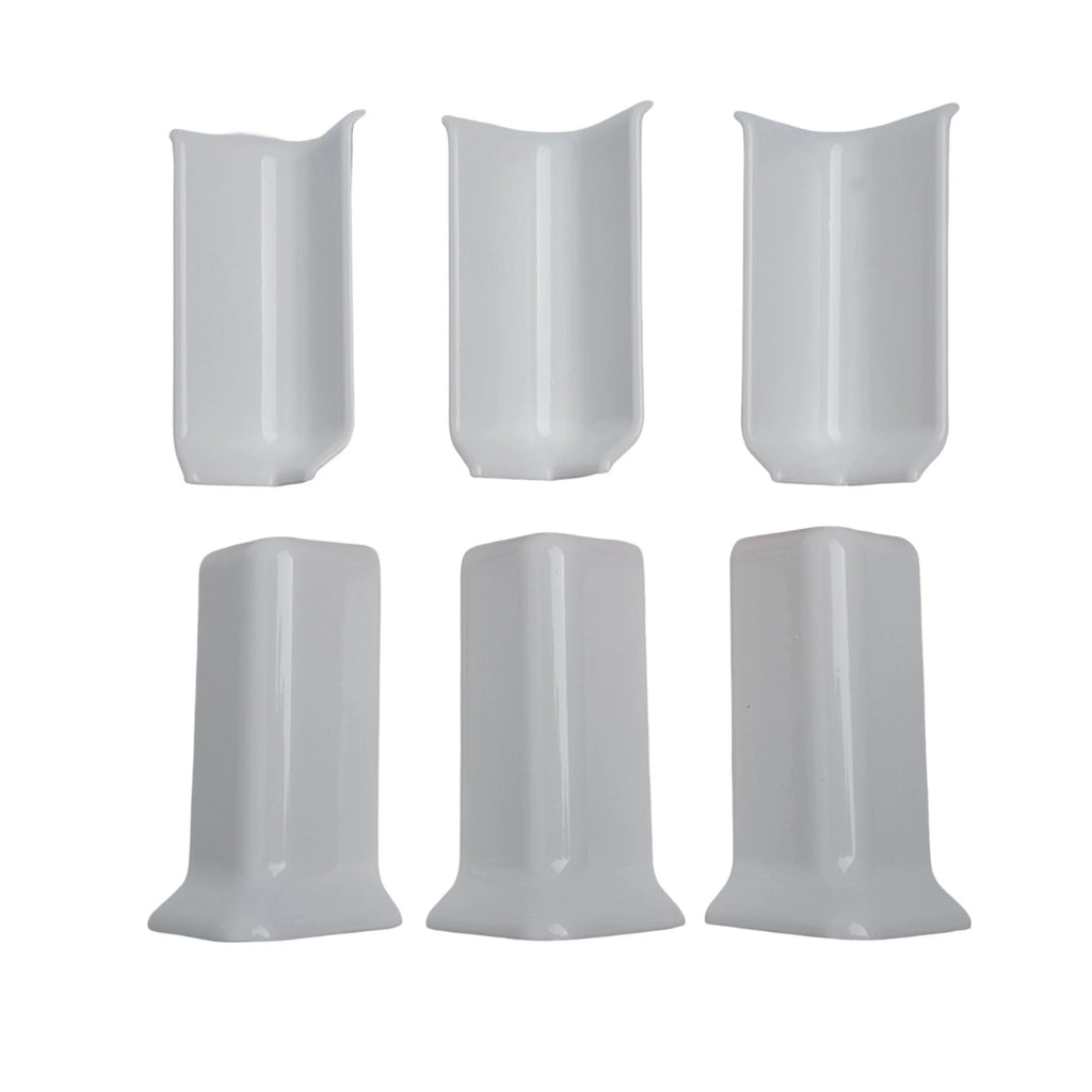 Set of 6 Wall Base Corner Blocks for Easy Installation