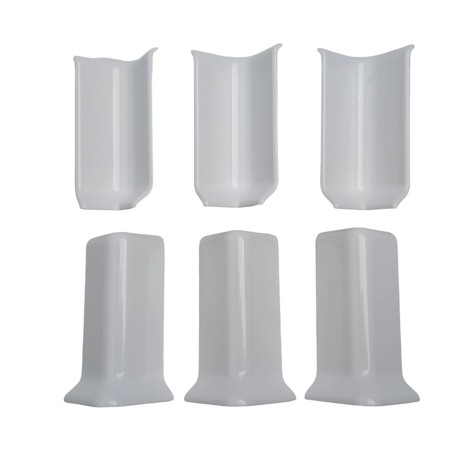 Set of 6 Wall Base Corner Blocks for Easy Installation