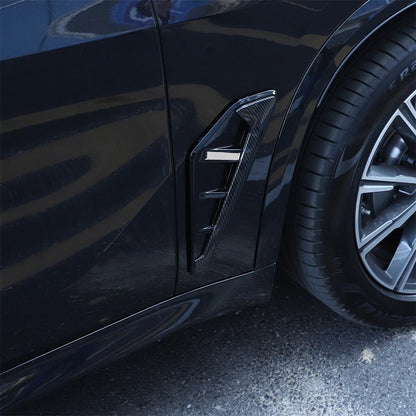 Carbon Fiber Look Side Wing Air Flow Fender Vent Covers for BMW X5 (2019–2022)