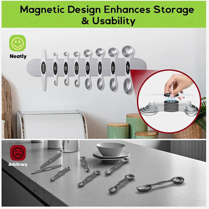 8pcs Magnetic Measuring Spoons Set for Baking & Cooking