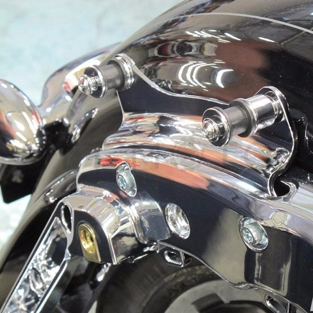 Chrome 4 Point Docking Hardware Kit for Harley Davidson Touring (2009–2013)