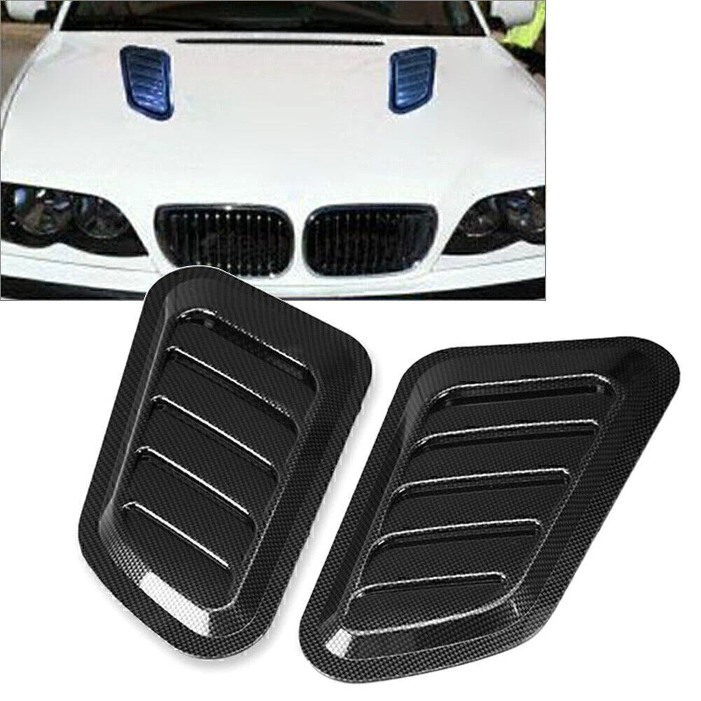 2X Air Flow Intake Hood Scoop Vent Cover Universal