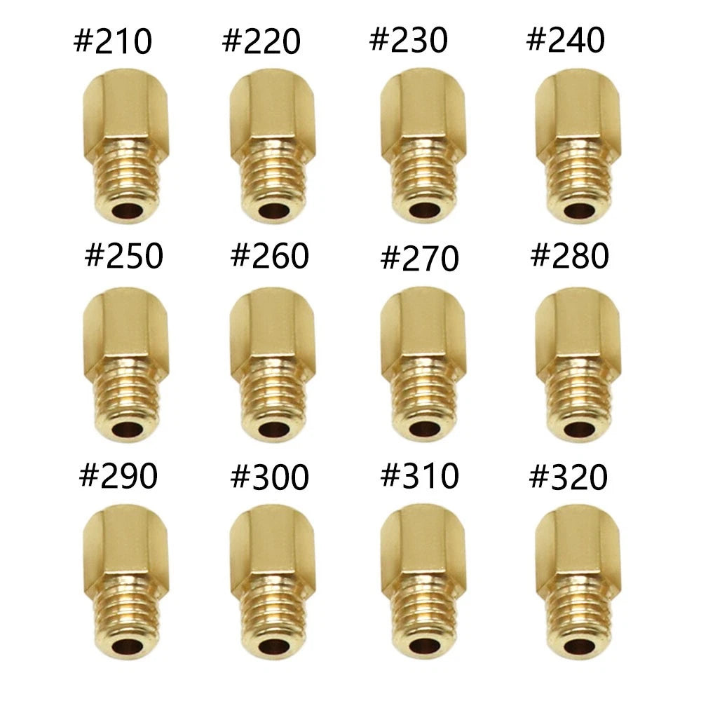 12Pcs Carburetor Main Jets Set for Mikuni VM TM (210-320)