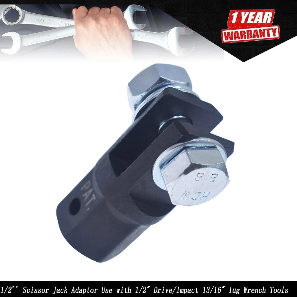 1/2" Scissor Jack Adaptor for 1/2" Drive/Impact Lug Wrench Tools
