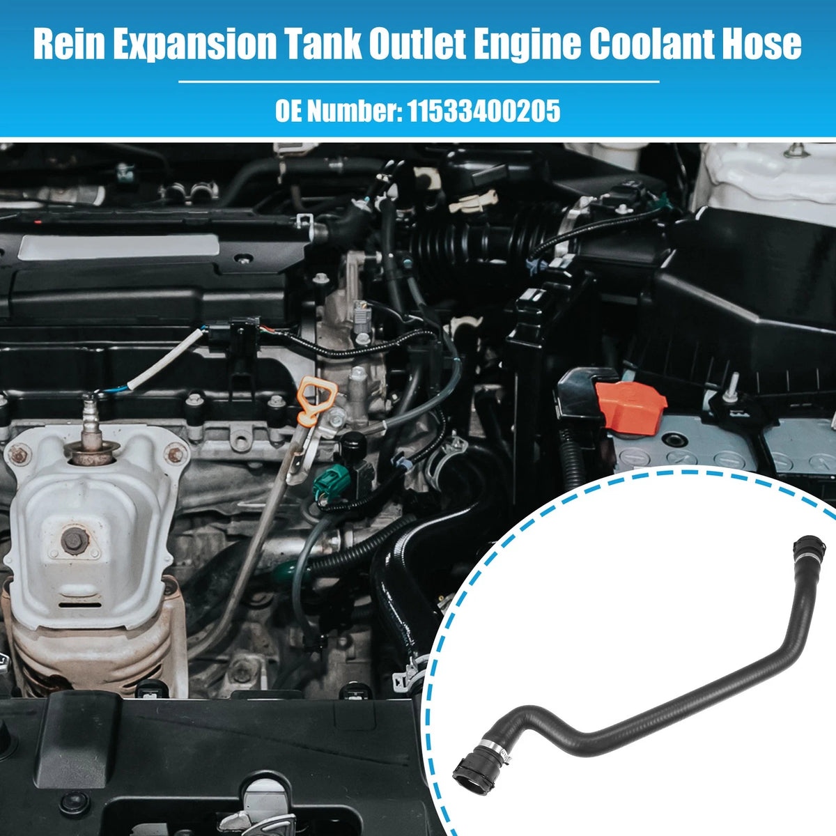 Expansion Tank Outlet Engine Coolant Hose Replacement for BMW X3 (2011–2024)