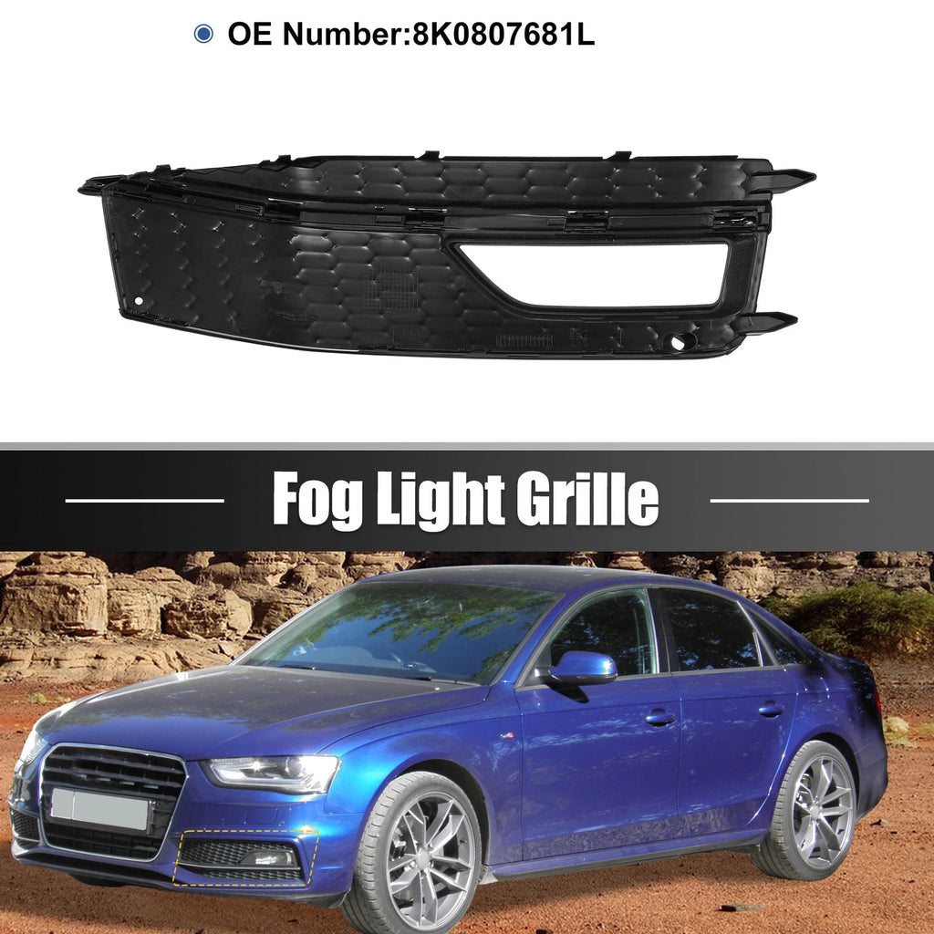 Front Left Fog Light Grille Cover Replacement for Audi A4 S4 S line (2013–2015)