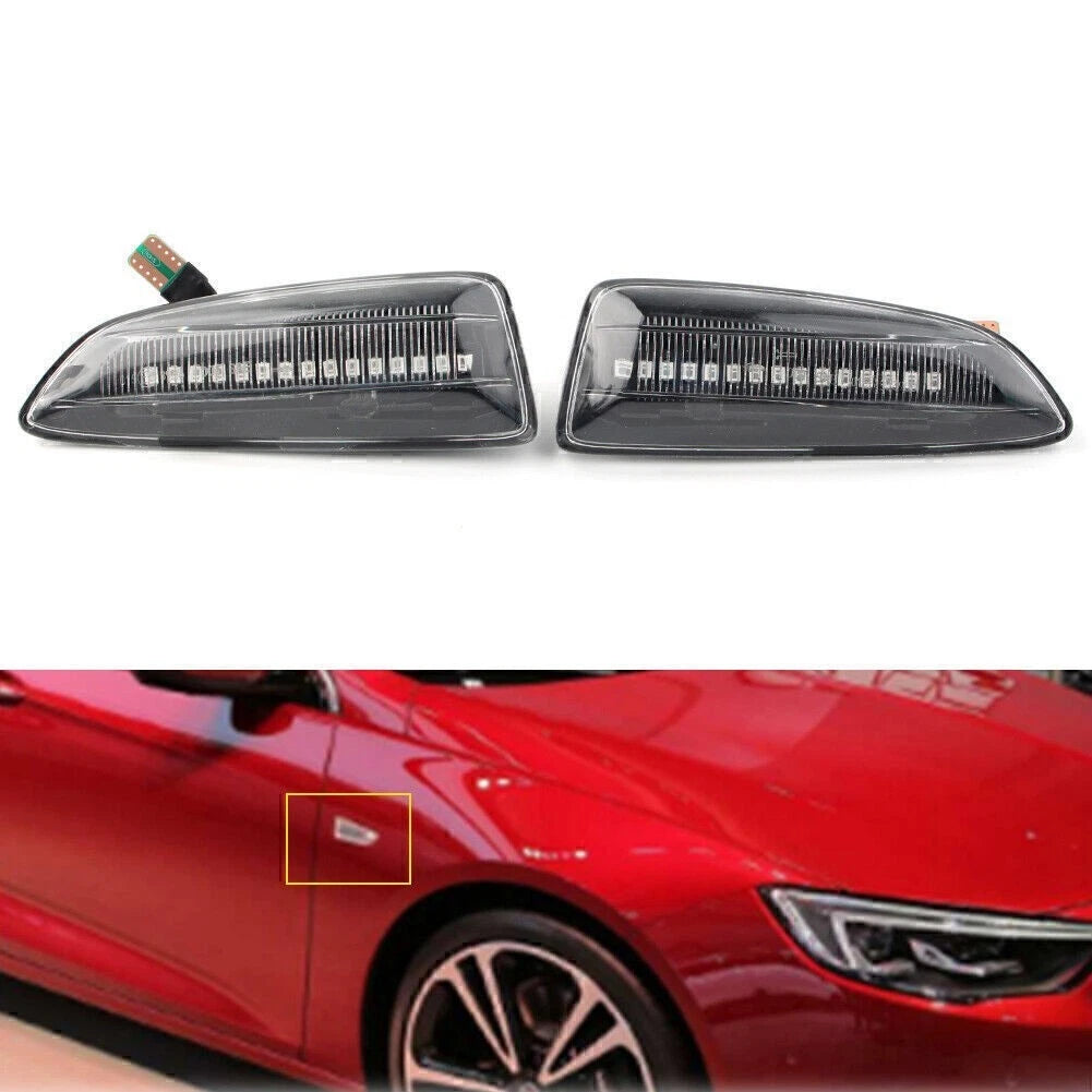 Dynamic LED Clear Side Marker Light for Opel Astra J K Crossland Insignia B (2010–2020)