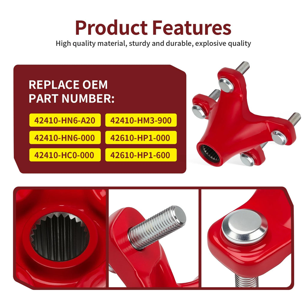 Red Rear Wheel Hub for Honda Sportrax 400 TRX400EX 1999–2008 / 42410-HN6-A20
