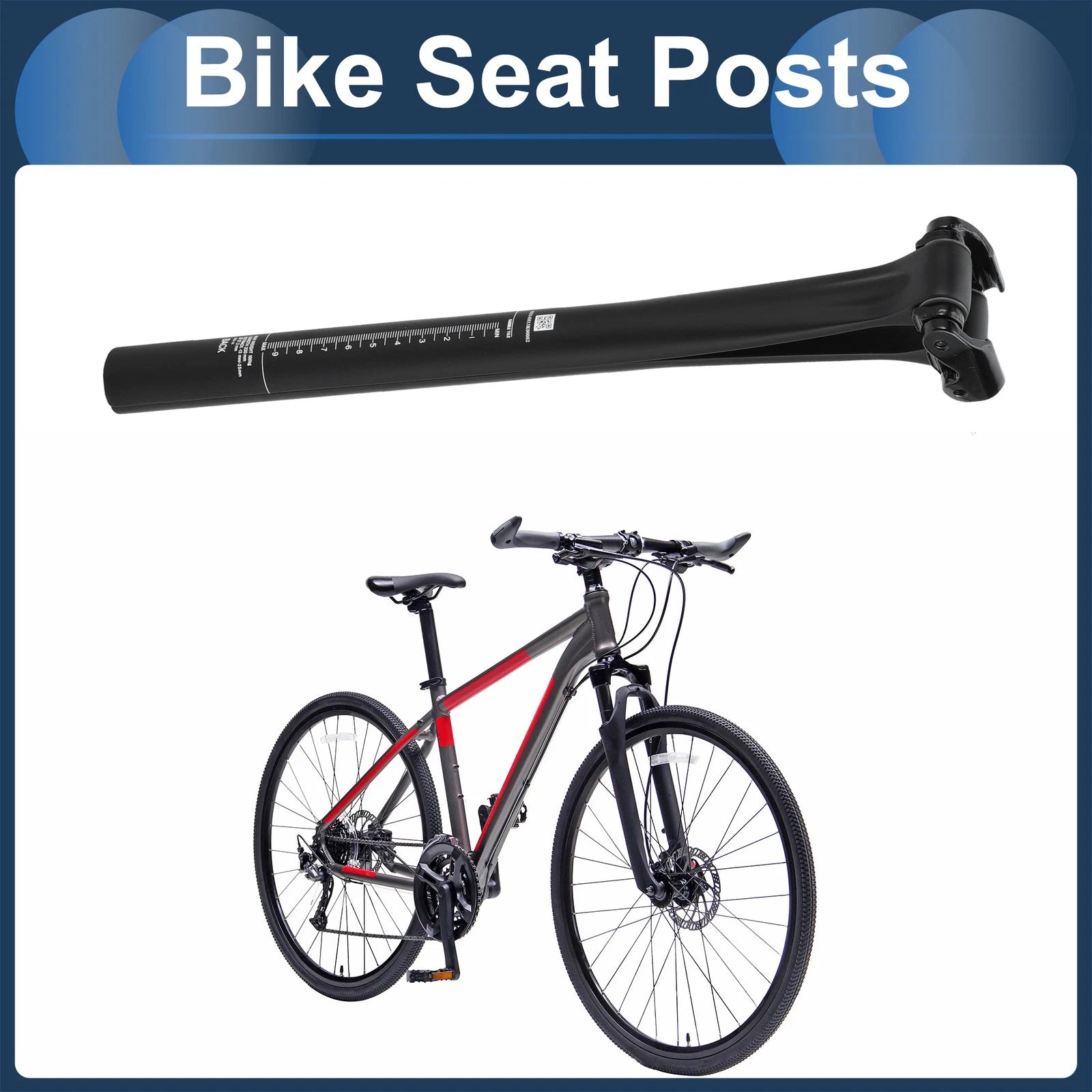 Bike Seat Post for Adjustable Angle (27.2mm x 330mm)