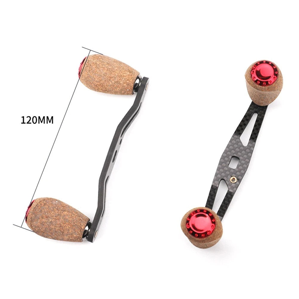 Fishing Reel Handle for Outdoors Fishing Tools (Carbon Fiber, Cork)