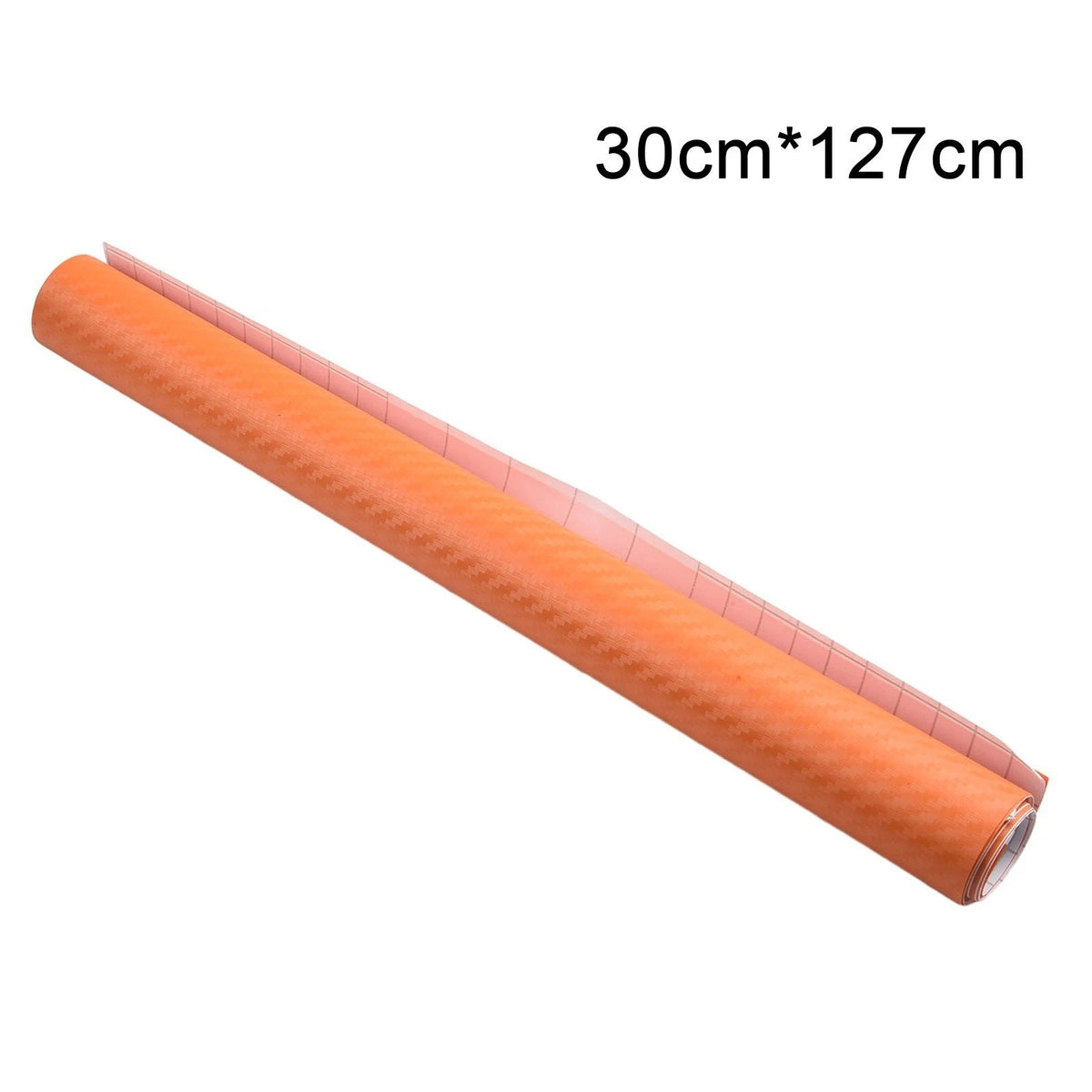 Orange Carbon Fiber Vinyl Wrap Sticker for Car Interiors