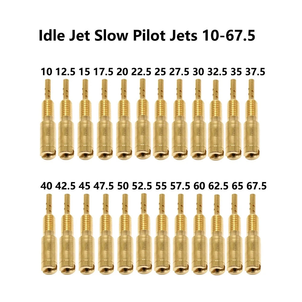 24pcs Idle Jet Slow Pilot Jets #10-67.5 for Mikuni TM VM28/486 HSR42/45/48