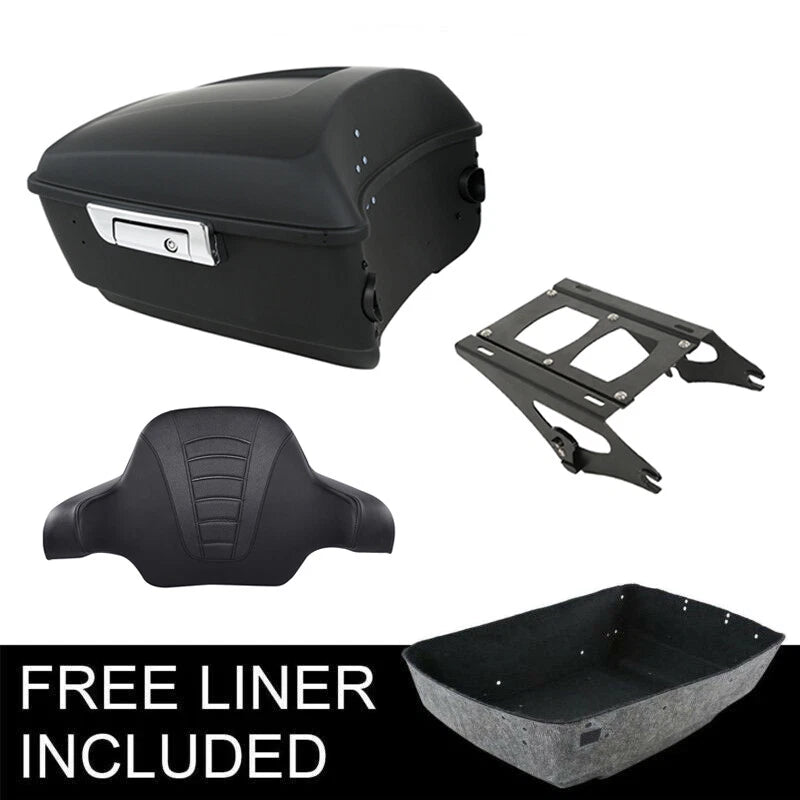 Trunk Backrest Pad for Harley Touring (2014–2026) Matte Black 13.7"