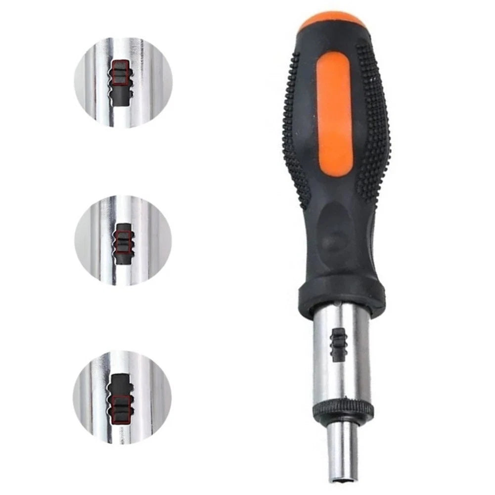 Magnetic Bit Holder Ratchet Screwdriver for