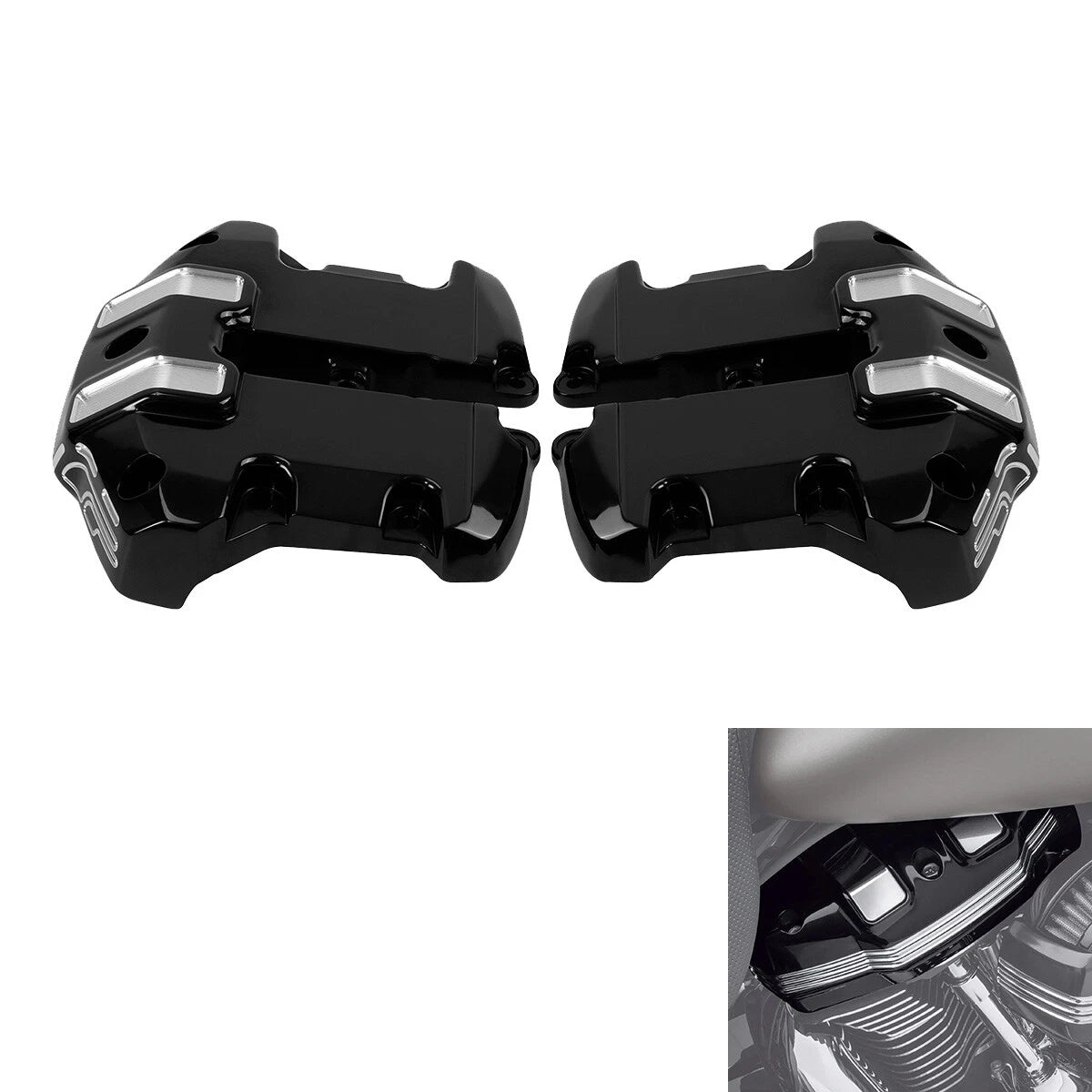 Upper Rocker Box Covers for Harley Road King, Glide, Softail (2017–2023)
