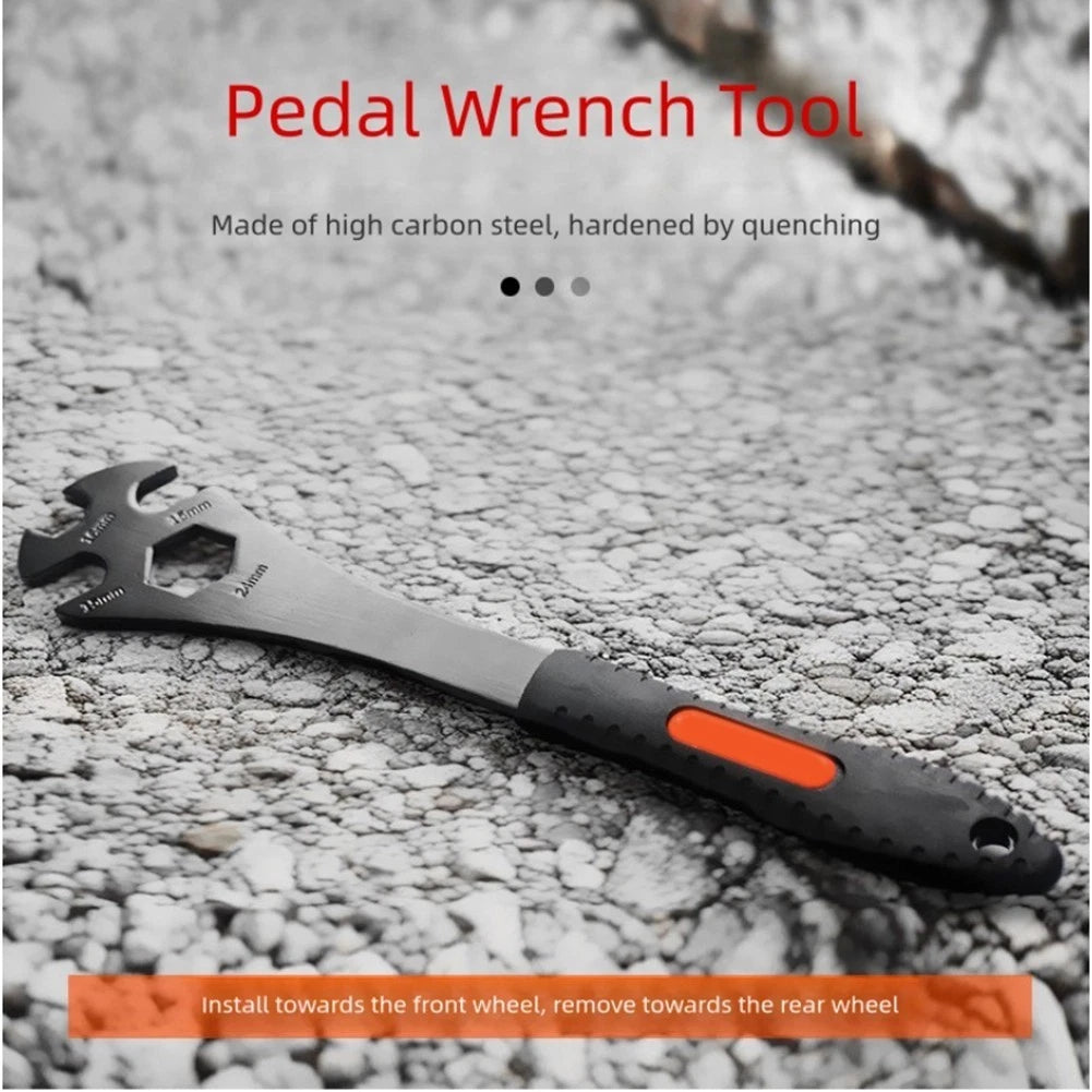 4-in-1 Portable Bicycle Pedal Wrench for Quick Maintenance Tasks