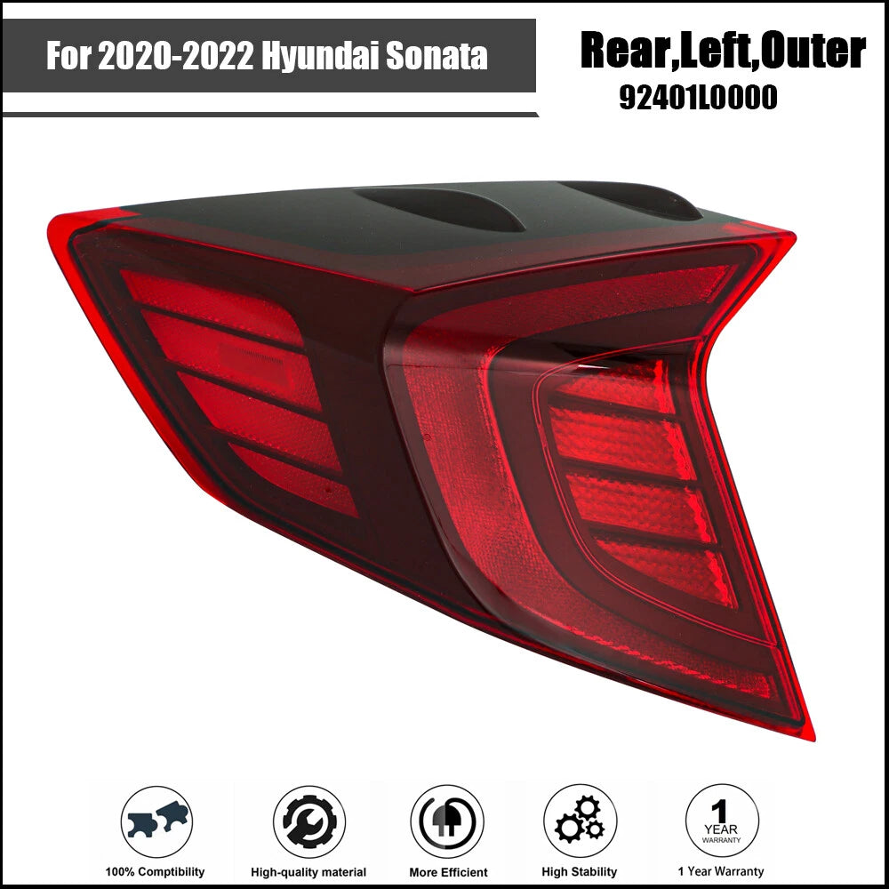 Tail Light Assembly for Hyundai Sonata (2020–2022) Driver Left LED