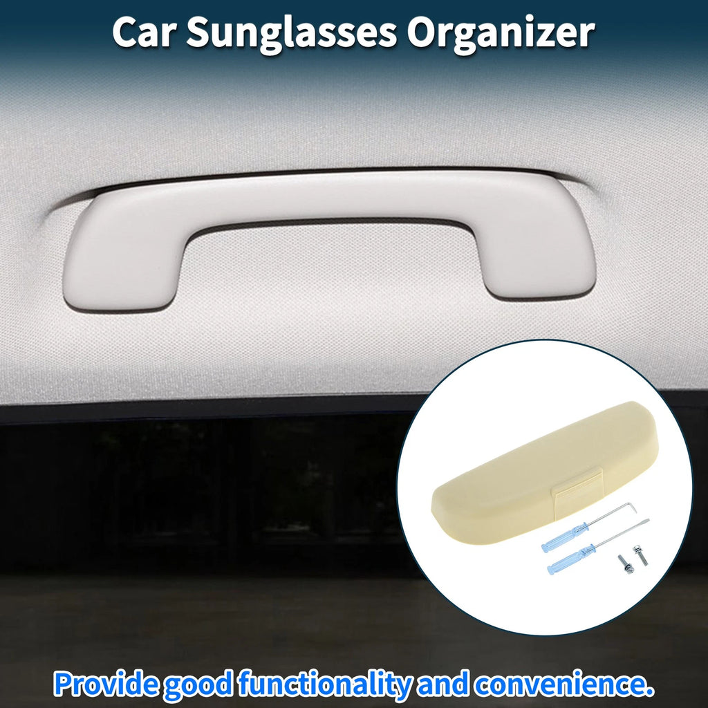 Car Sunglasses Case for Mitsubishi Lancer Eyeglasses Holder Storage Box Beige (2008–2017)