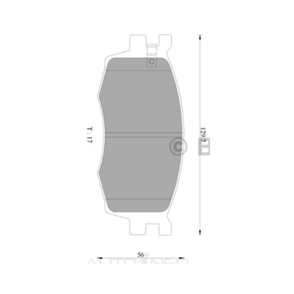 Front Disc Brake Pads Set for Kia Rio (2005–2011)