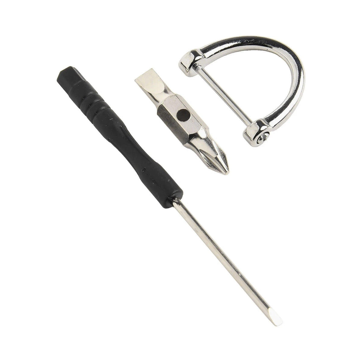 Miniature Screwdriver Keychain with Slotted Functionality for Universal Use