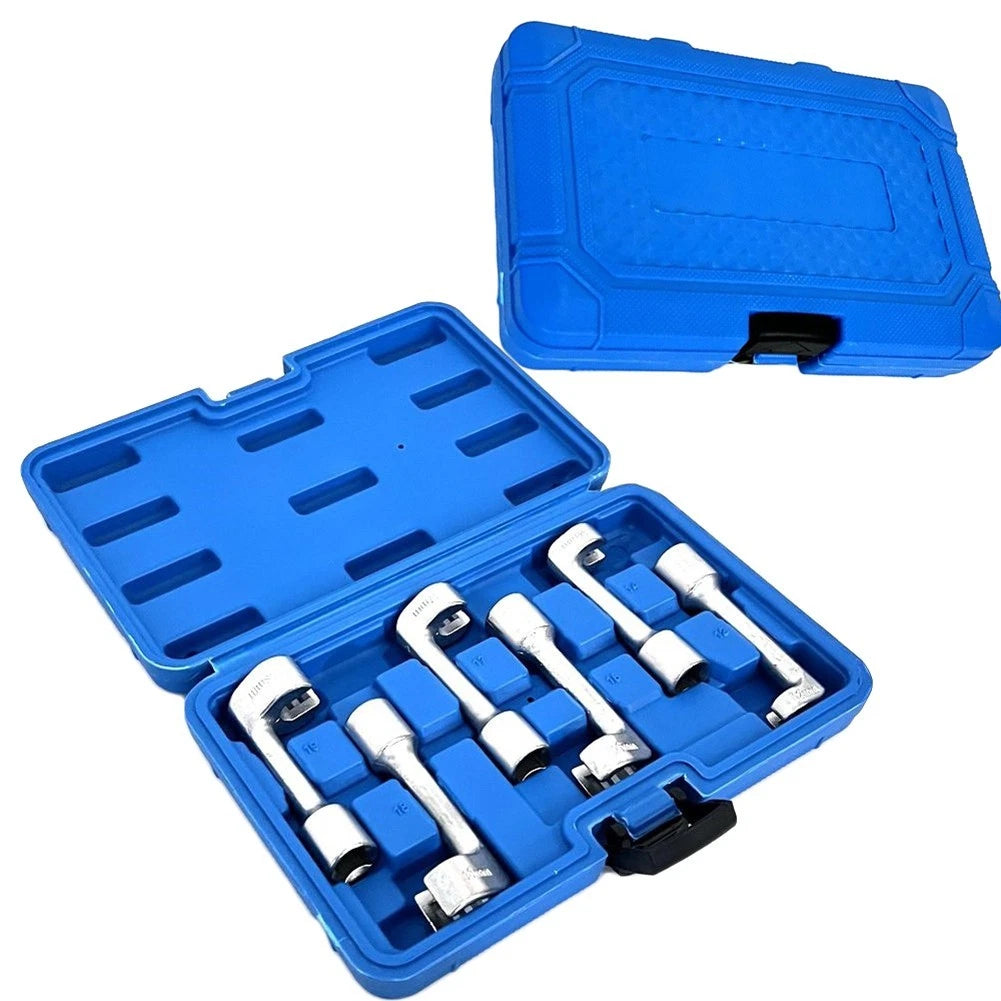 6PCS Bi Hex Open End Wrench Set for Diesel Fuel Injector Line Maintenance