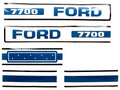 Bonnet Decal Set for Ford 7700 Tractors (1978–1985)
