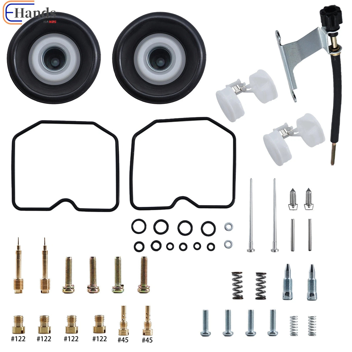 Carb Kit Plunger Diaphragm Float for Kawasaki EN500 C EN500 Vulcan LTD (1994–2009)