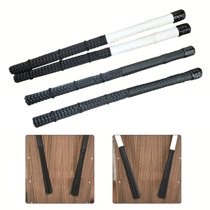 Nylon Wavy Drum Brush for Cajon Drum (36x5.1x4 cm) - Black/White