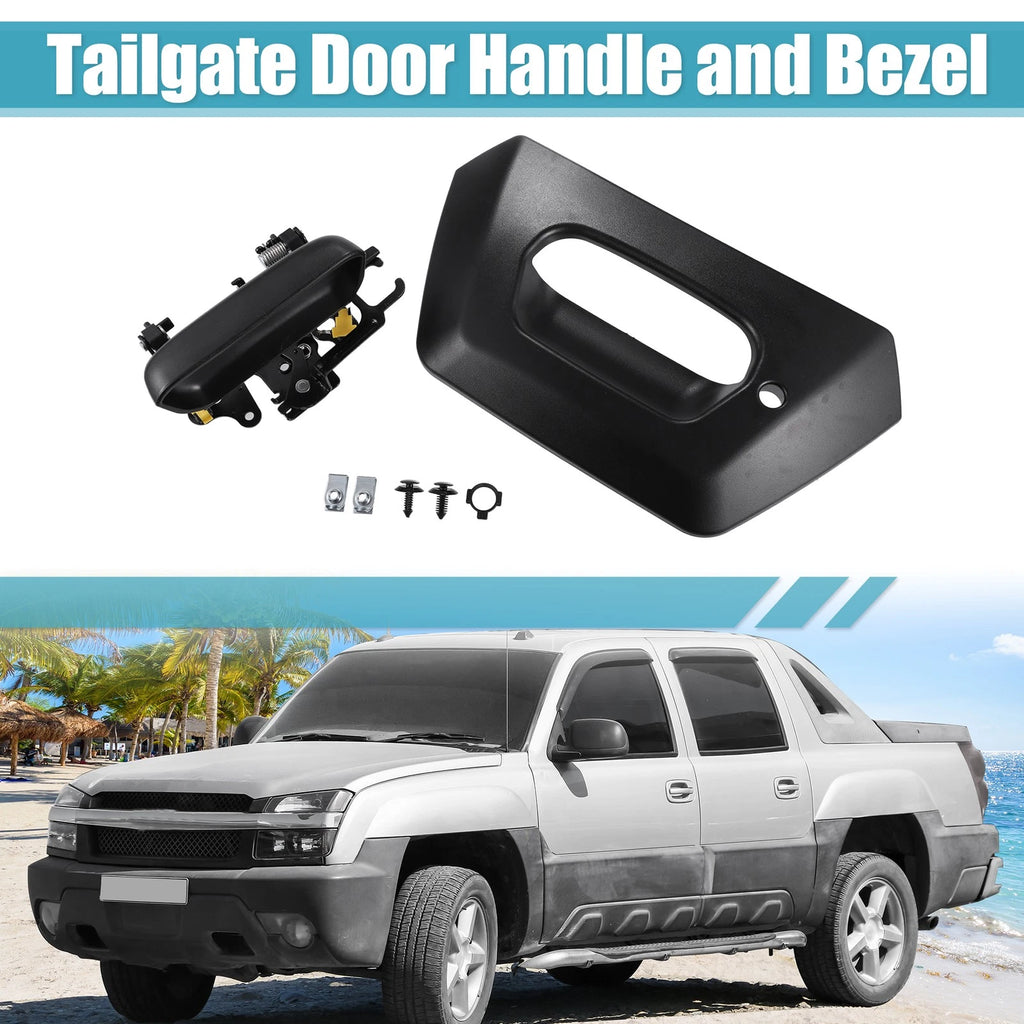 Set Tailgate Door Handle and Bezel for Chevy Avalanche 1500 2500 (2002–2006)