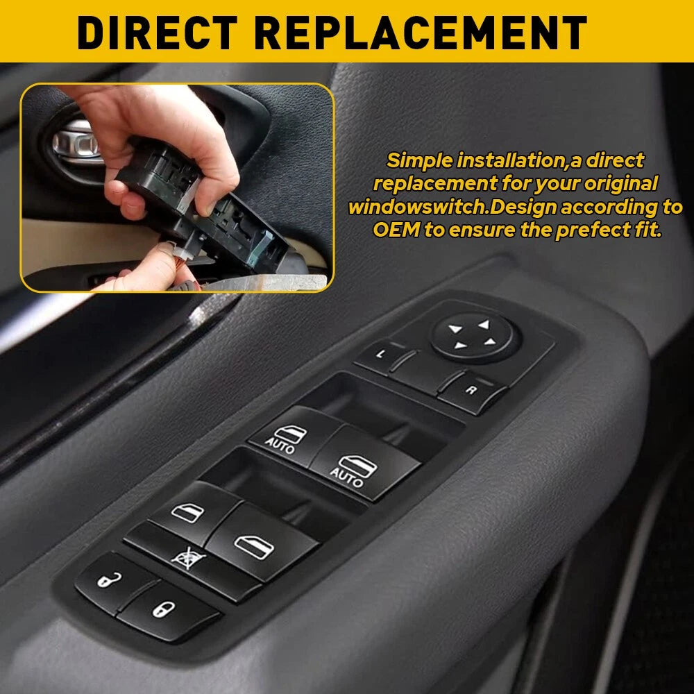 Front Door Power Window Control Switch 68110866AA For Dodge Ram 1500 2500 13-15