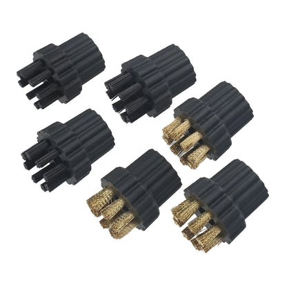 6X Brass Nylon Brush-Head Replacement Parts for Steam Mop