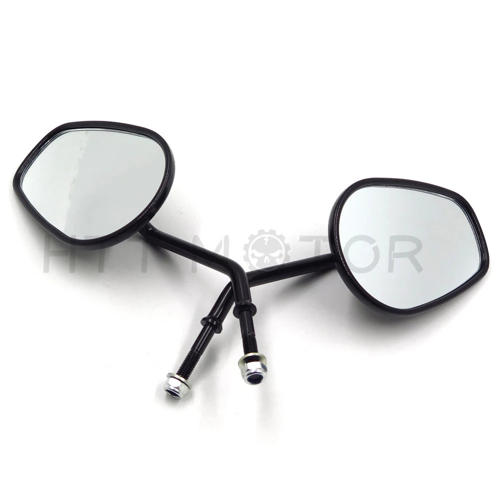Black Rearview Mirrors for Harley Davidson FLSTC FXDB DYNA FXDF FLSTF (8mm)