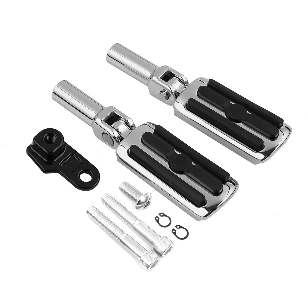 Chrome Rear Passenger Foot Pegs for Harley Softail Slim (2012–2017)