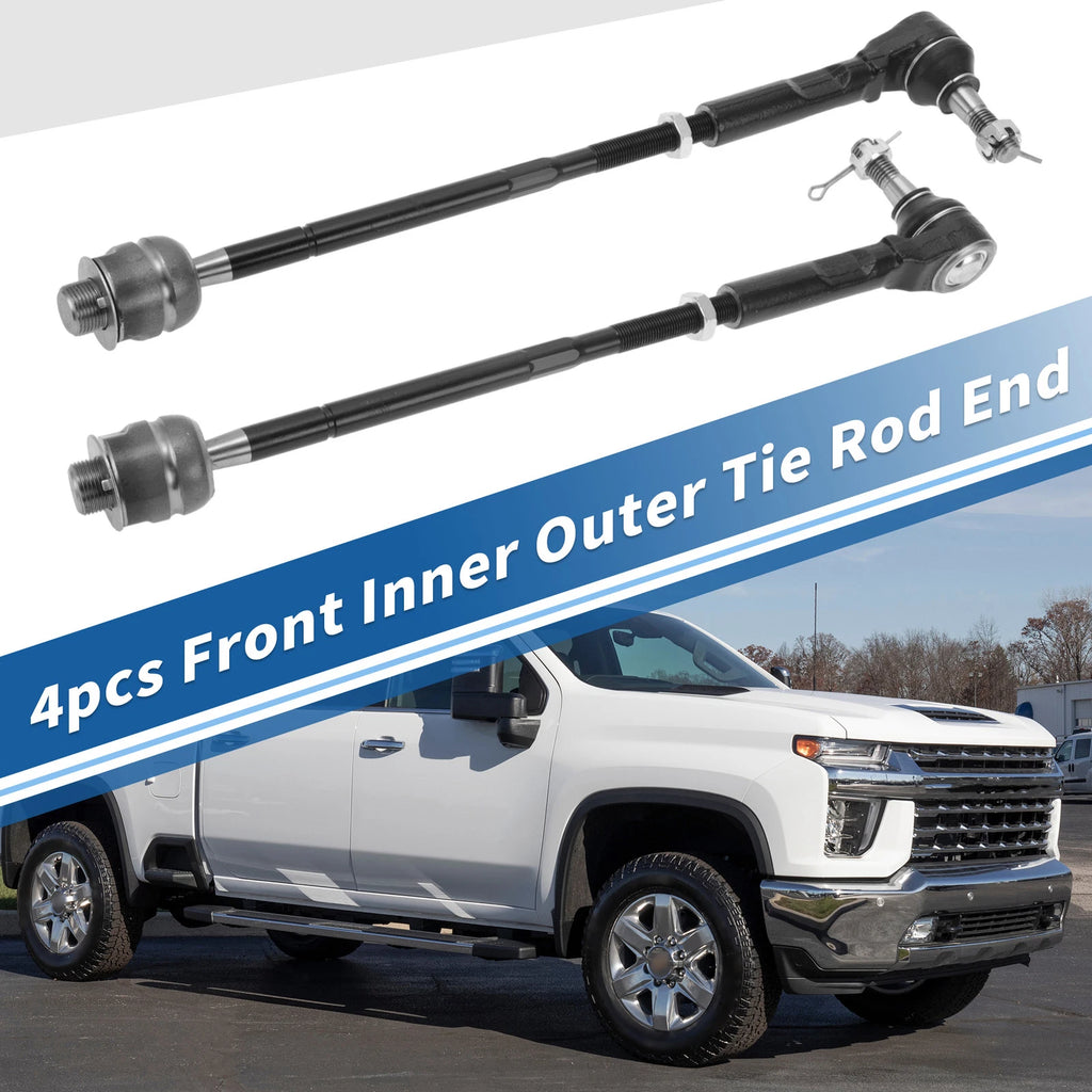 4pcs Front Inner Outer Tie Rod End Link for GMC Savana 1500 (2003–2014)