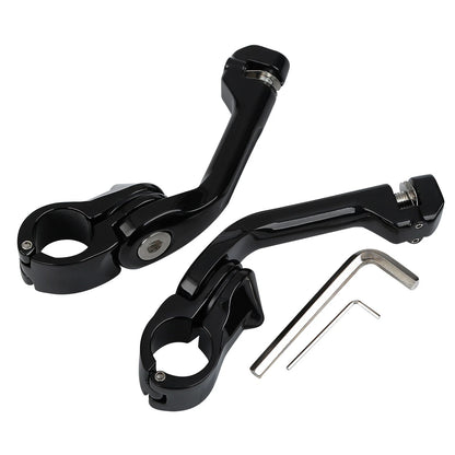 1 1/4" Long Angled Adjustable Highway Footpeg Mount for Harley