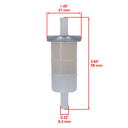2x Fuel Filter Set for Yamaha YT3600M YT6800 Lawn Tractor (1988–1990)