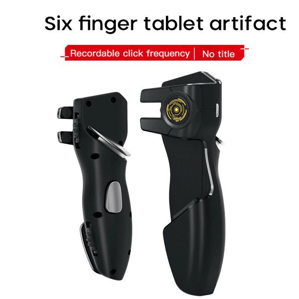 6-Fingers Non-Slip Shooter Gamepad Trigger Handles for iPad Tablet